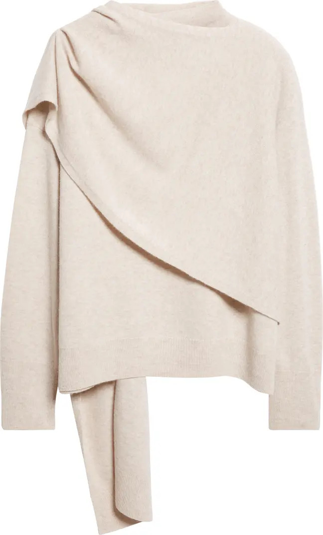 Drape Neck Wool & Cashmere Sweater | Nordstrom