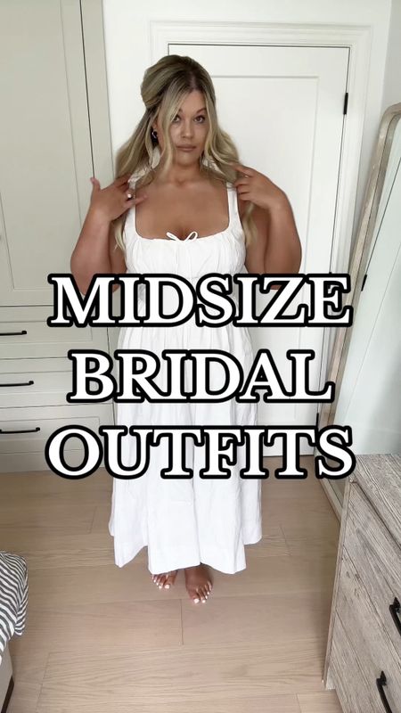 White Bridal Outfits! Or just super cute white outfits for Summer! 🥰🤍

Wearing size 12 in 1st Dress
Wearing size Large in 2nd Dress
Wearing Large L in 3rd Skirt and XL in Top

#LTKWedding #LTKMidsize