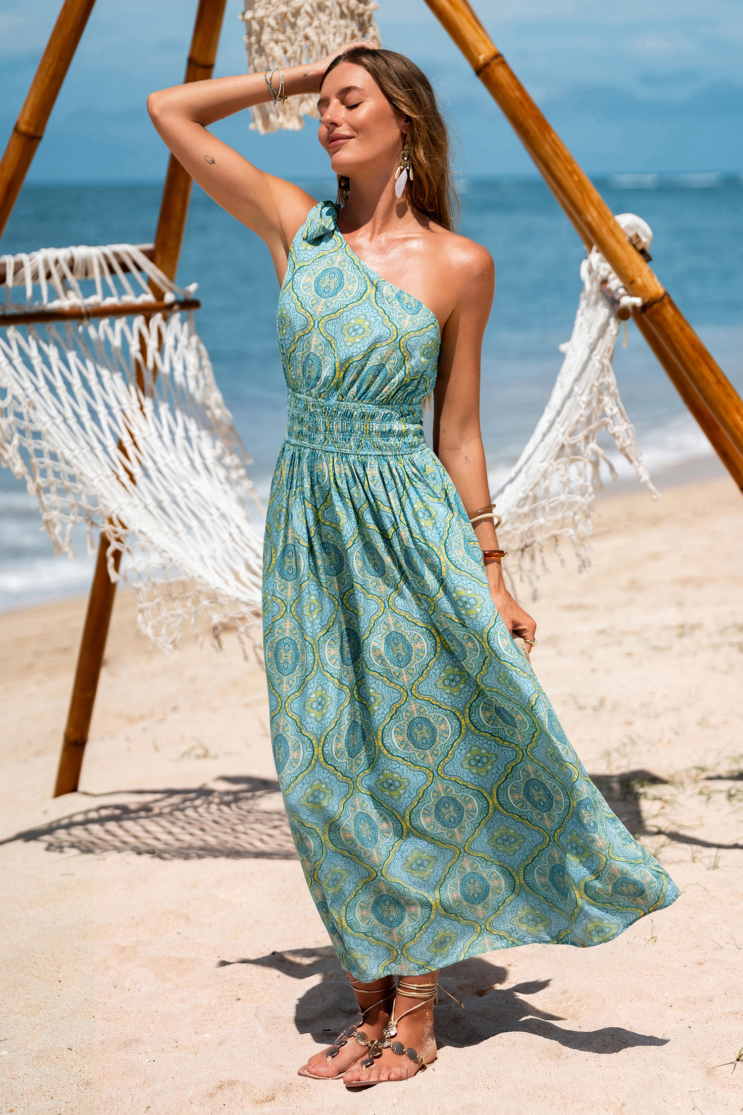 Cool Air Ornate Maxi Dress | Cupshe US