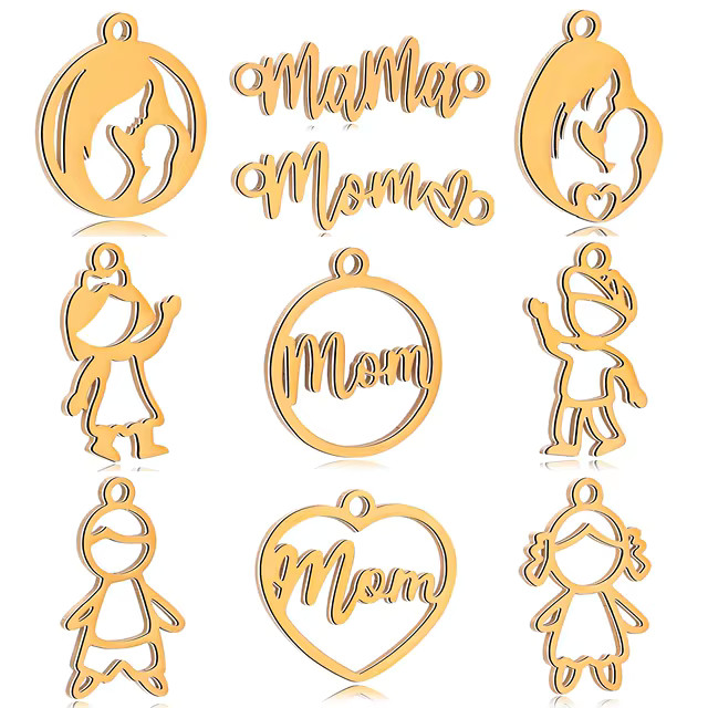 5PCS Mom/Boy/Girl/Baby Charms For Jewelry Making Diy Mother’s Day Gifts Earring Necklace Bracel... | AliExpress (US)