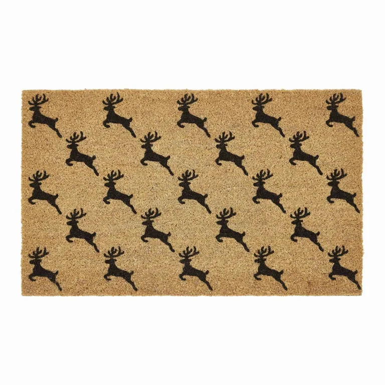 My Texas House Reindeer Natural Coir Holiday Outdoor Doormat, 18" x 30" - Walmart.com | Walmart (US)