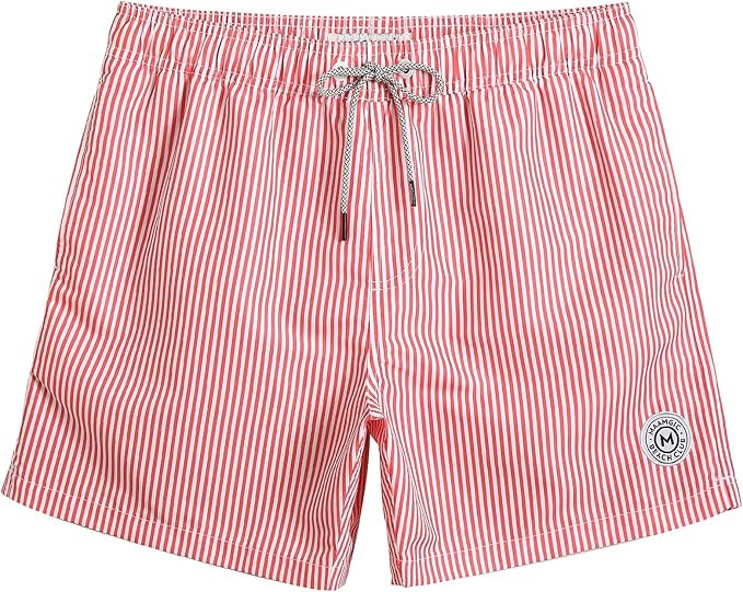 maamgic Mens Swim Trunks 5" with Mesh Lining Quick Dry Bathing Suits for Men Swim Shorts Swimwear | Amazon (US)