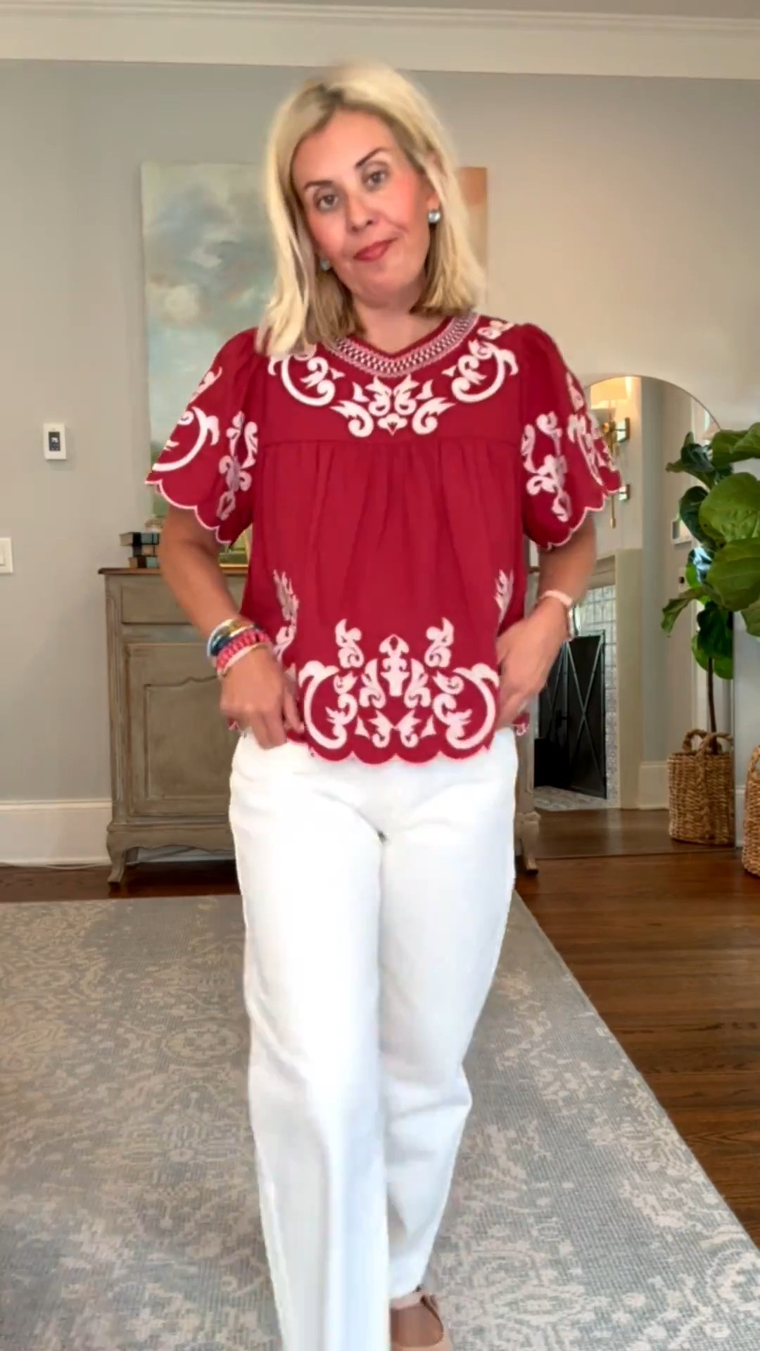 Top 30% off!! 

The details of this top are over the top…literally! I'm in small top, 26 jeans and 7 .5 Mary Jane’s (size 1/12 down).

*code mixandmatch15 for 15% off your 1st order

#LTKPetite #LTKOver40 #LTKmomlife #LTKstorytime