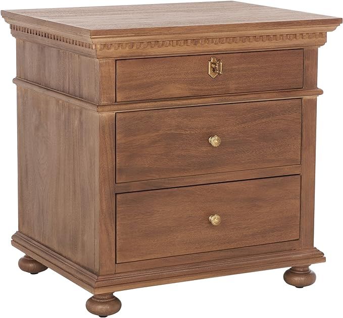 Safavieh Brown (Fully Assembled) Couture Home Collection Allisyn 3-Drawer Wood Nightstand | Amazon (US)