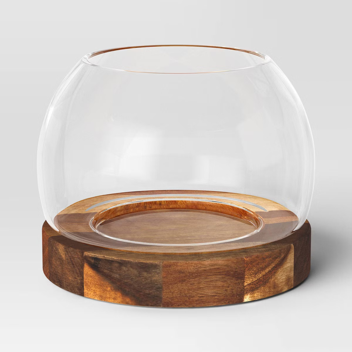 Glass Terrarium Includes Wood Base Natural Wood - Threshold™ | Target