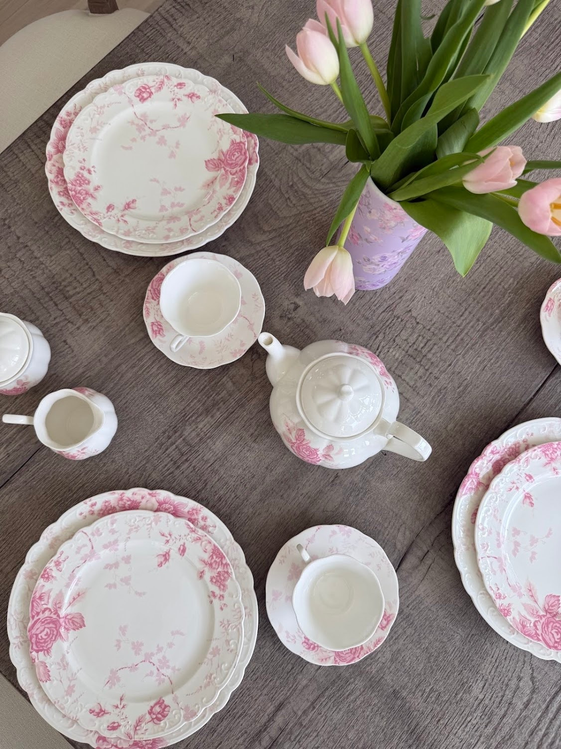 Setting the spring tablescape 

#LTKSeasonal #LTKMothersDay #LTKHome