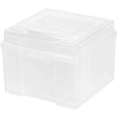 IRIS USA 5" x 7" Photo Storage Box with 6 cases, Craft Organizers and Storage Cases for Pictures, Cards, Clear | Target