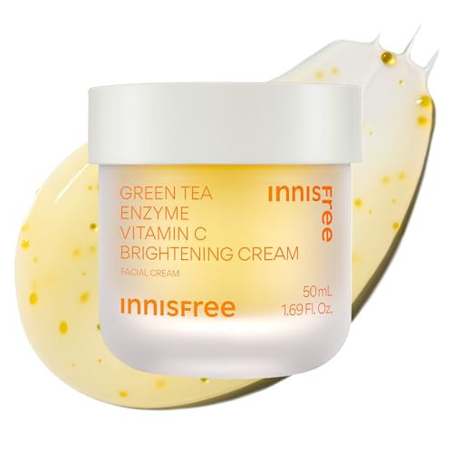 innisfree Green Tea Enzyme Vitamin C Brightening Cream, Korean Face Moisturizer for Dark Spots, Hydration & Radiant Skin | Amazon (US)