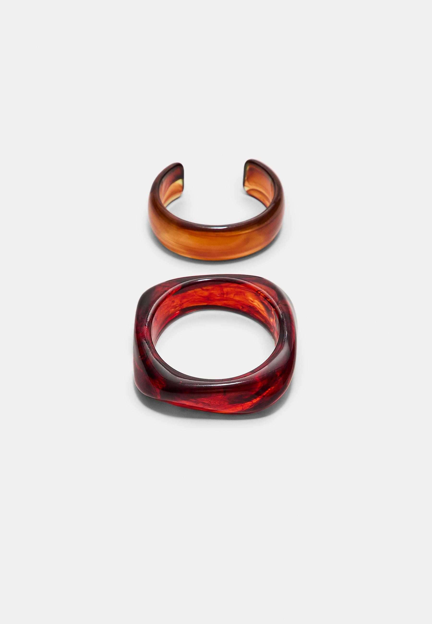 Ensemble de 2 bracelets rigides - Bijoux femme | Stradivarius France | Stradivarius (FR)