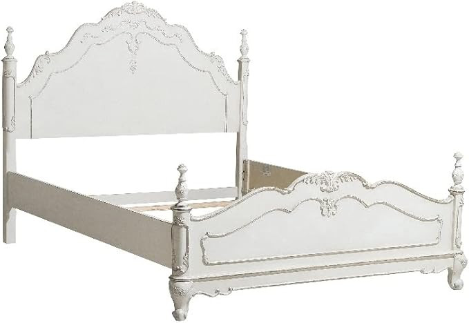 Lexicon Traditional Wood and MDF Board Full Bed in Antique White/Gray | Amazon (US)