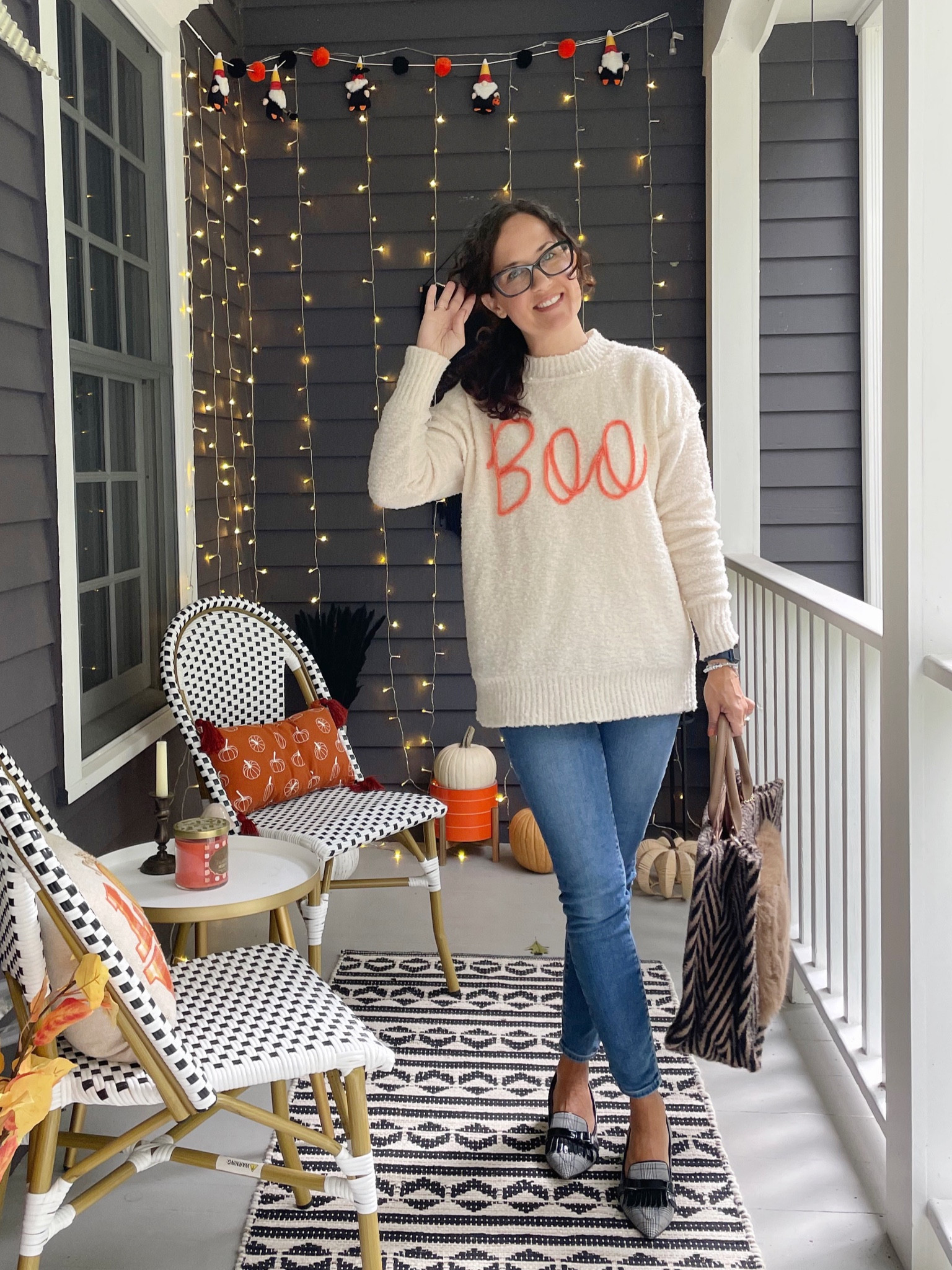 Pink Lily Halloween sweater styling today! #falloutfits 

#LTKSale #LTKover40 #LTKSeasonal