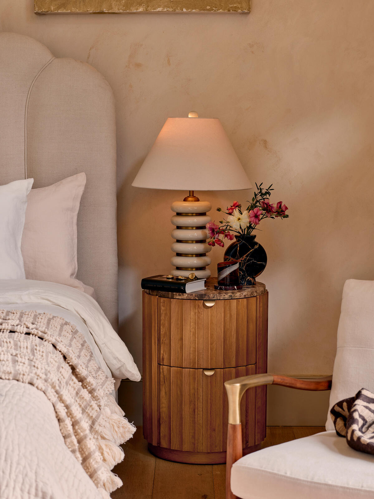 Greyson Table Lamp, High Gloss Lacquer, Cream | Soho Home Ltd