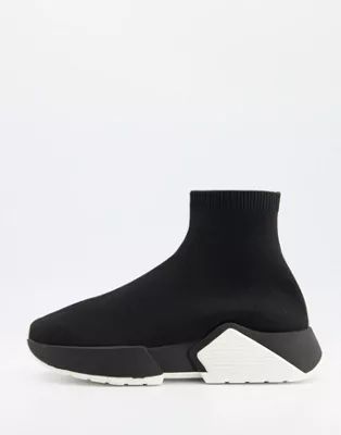 ASOS DESIGN Della sock trainers in black | ASOS (Global)