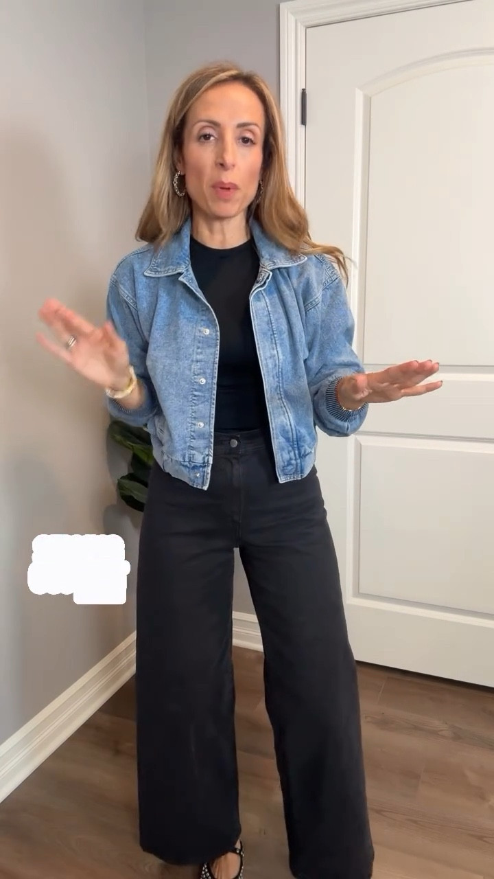 Loving this pieces!!! Trendy & Affordable… yes, please🤗 

Disclaimer: Walmart Styles do sell out fast -if you like this Jean jacket! Wearing size xs and 4 … all in my LTK 🖤🎯

#ootd #targetstyle #targetfinds #walmartfashion  #sparklewithsofia #fashionover40 #travel #backtoclass #amazon #styleblogger #ootd #dressup #momlife #workingmom #principalfit #teacherfit #ltk #officewear #classroomfit #jeanjacket #widelegjeansoutfit