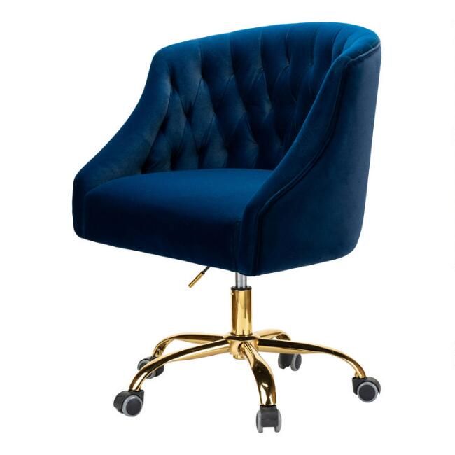 Velvet Tufted Nanette Upholstered Office Chair | World Market