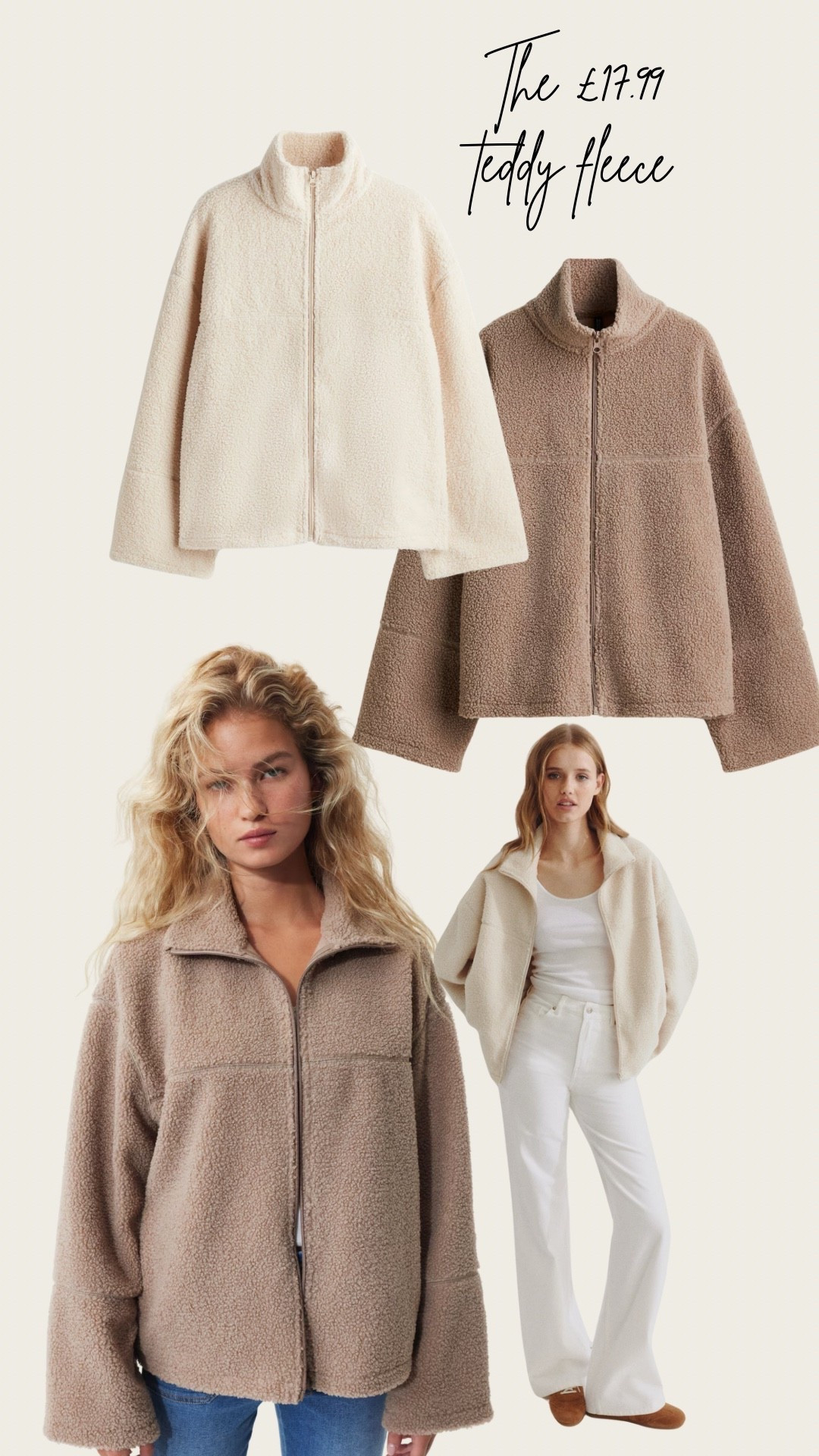 The bargain Teddy fleece!! All sizes stocked! 

#LTKwinter #LTKeurope #LTKautumn