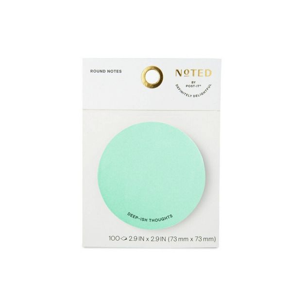 Post-it Deep-ish Thoughts Circle Notepad 100 Sheets - Turquoise | Target