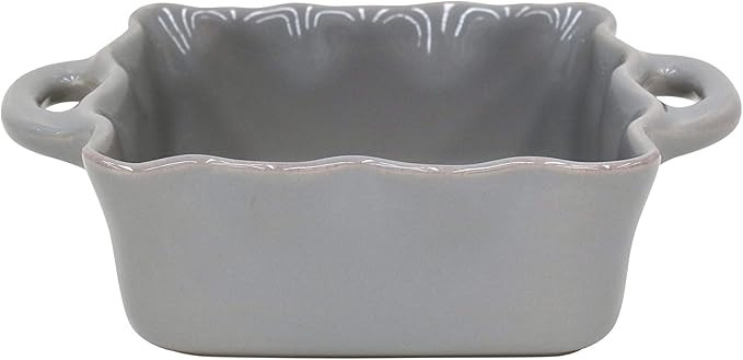 Casafina Stoneware Ceramic Dish Cook & Host Collection Square Baker Casserole, (Grey) L7"xW6.5" | Amazon (US)