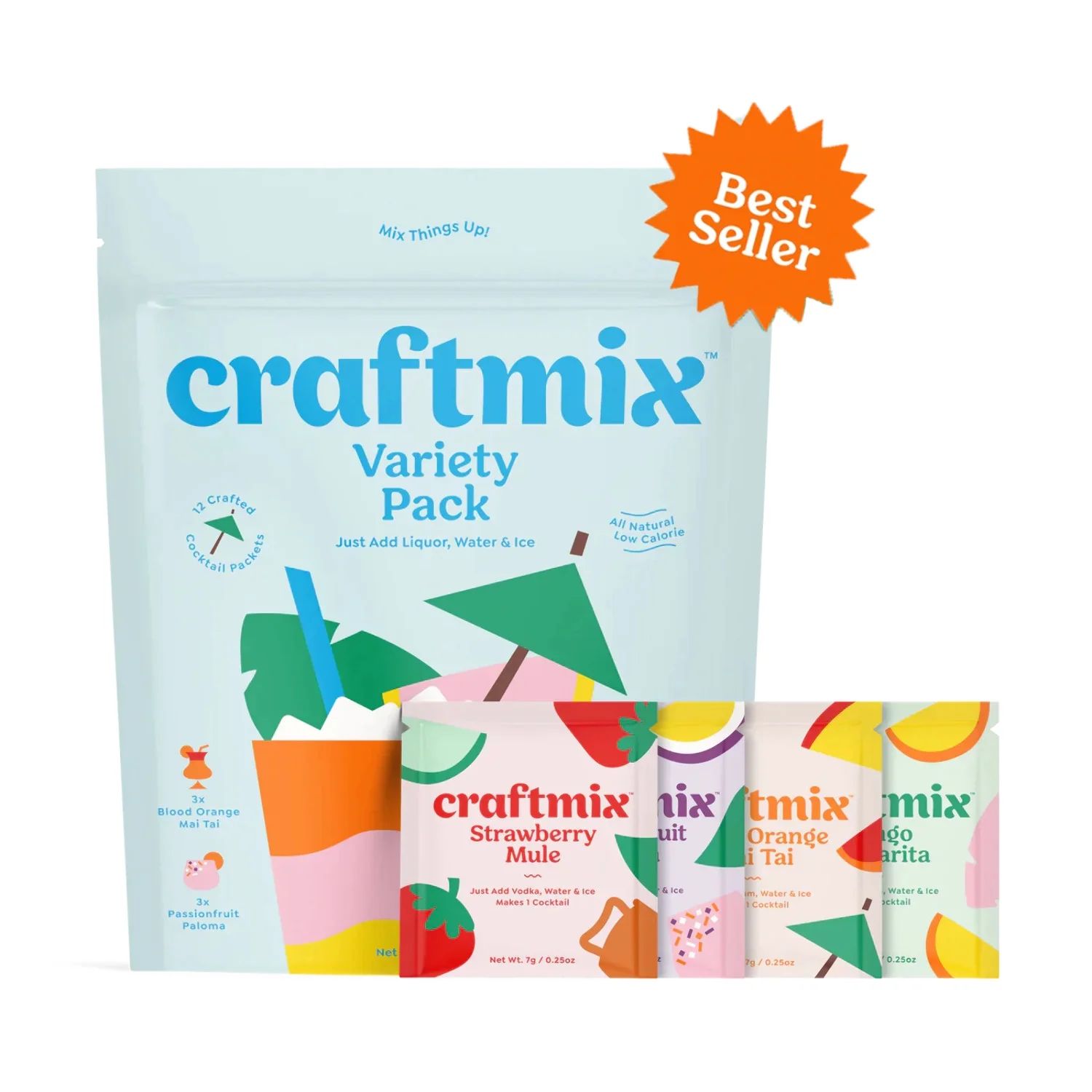 Craftmix Variety Pack Cocktail Mixers, 4 Flavors, 12 Count | Walmart (US)