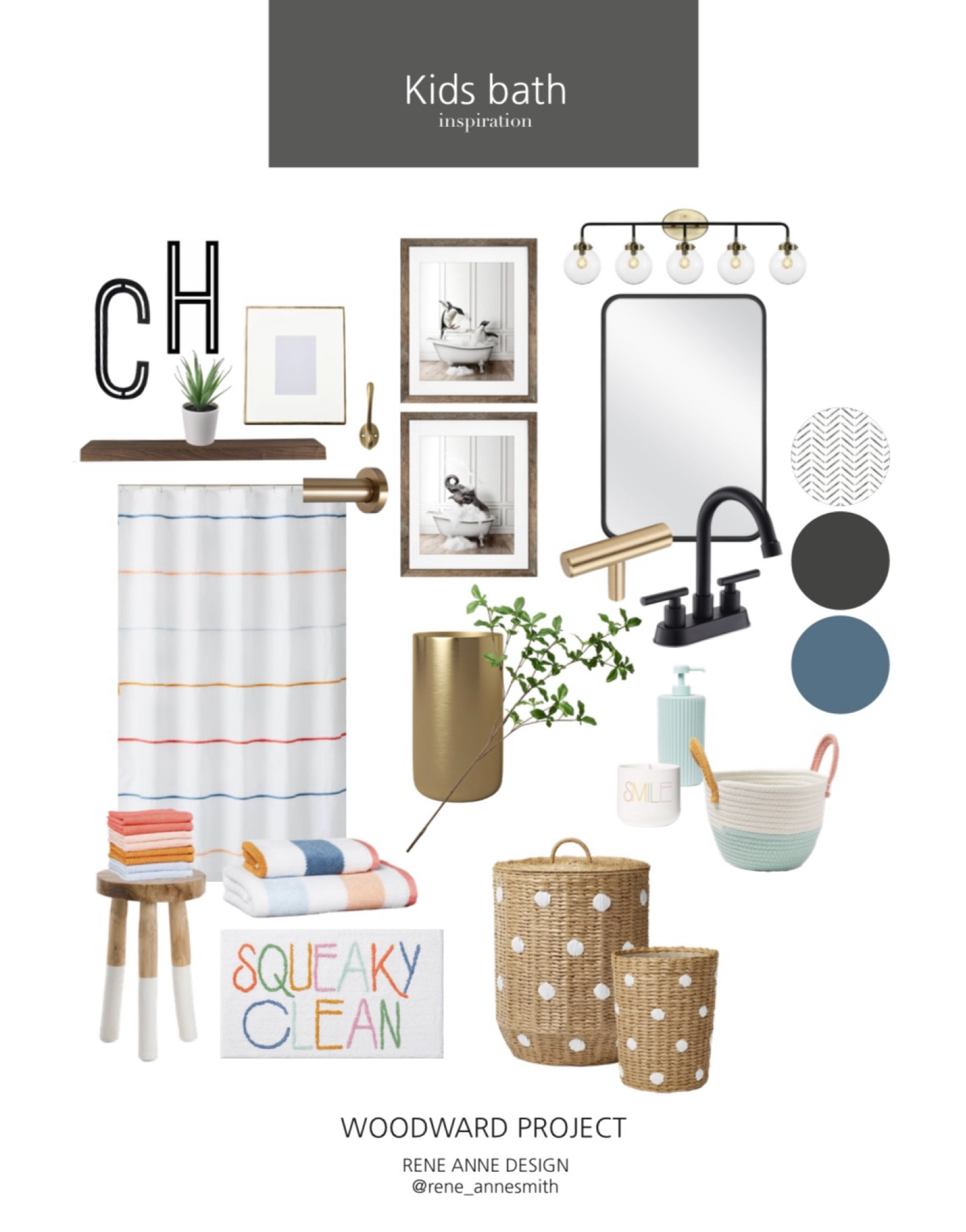 Kids Bathroom | kids, Target finds, bathroom theme, shower curtain, mirror, matching bath accessories, frames, art, Etsy finds, basket, towels, stool, laundry hamper, shower curtain rod, wood shelf, floating shelf, wall letters

#LTKKids #LTKFamily #LTKHome