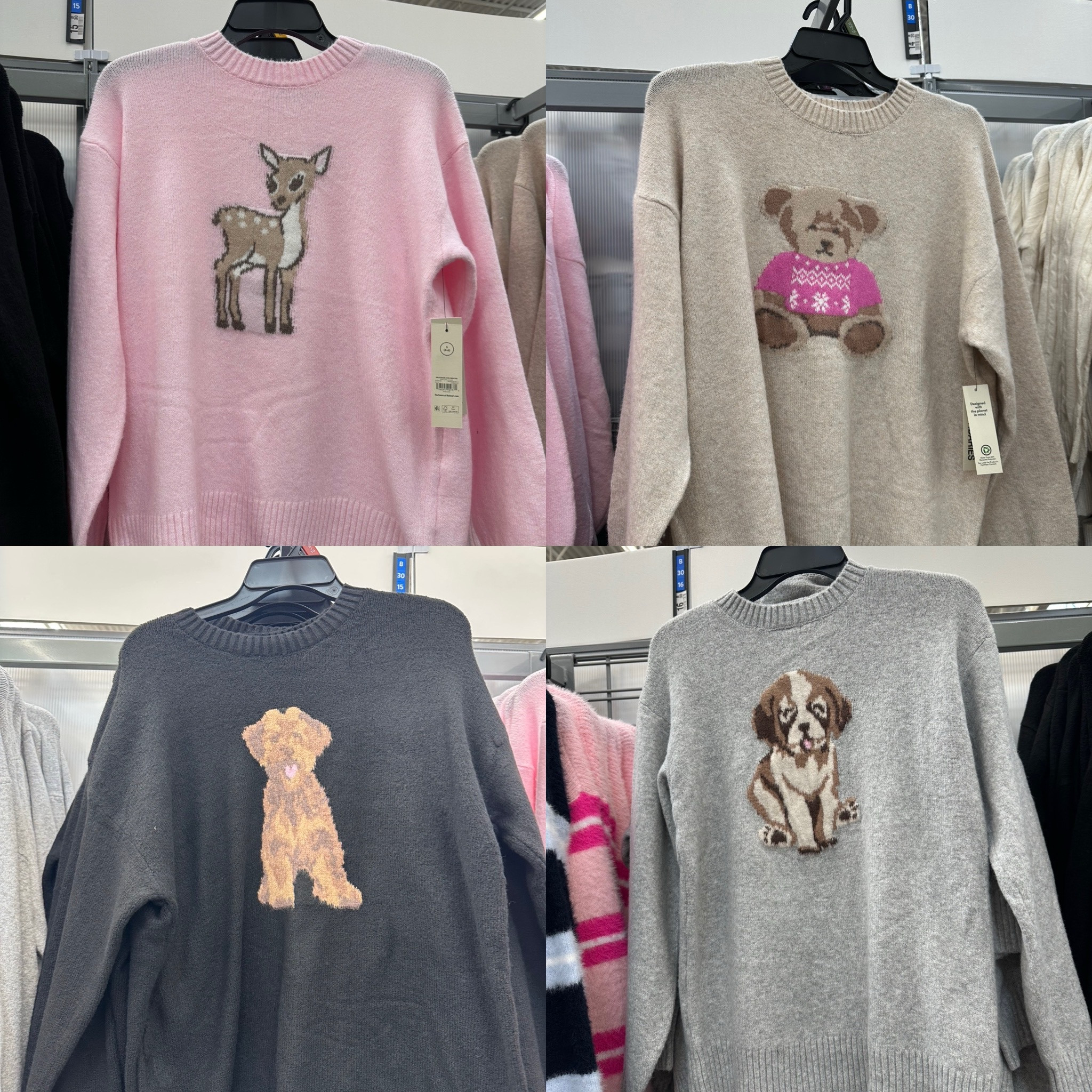 THE cutest animal sweaters at Walmart - only $17.98! RUN to grab yours 😍❤️ 

#womensweater #deer #doe #dog #teddybear #bear 

#LTKSeasonal #LTKGiftGuide #LTKFindsUnder50