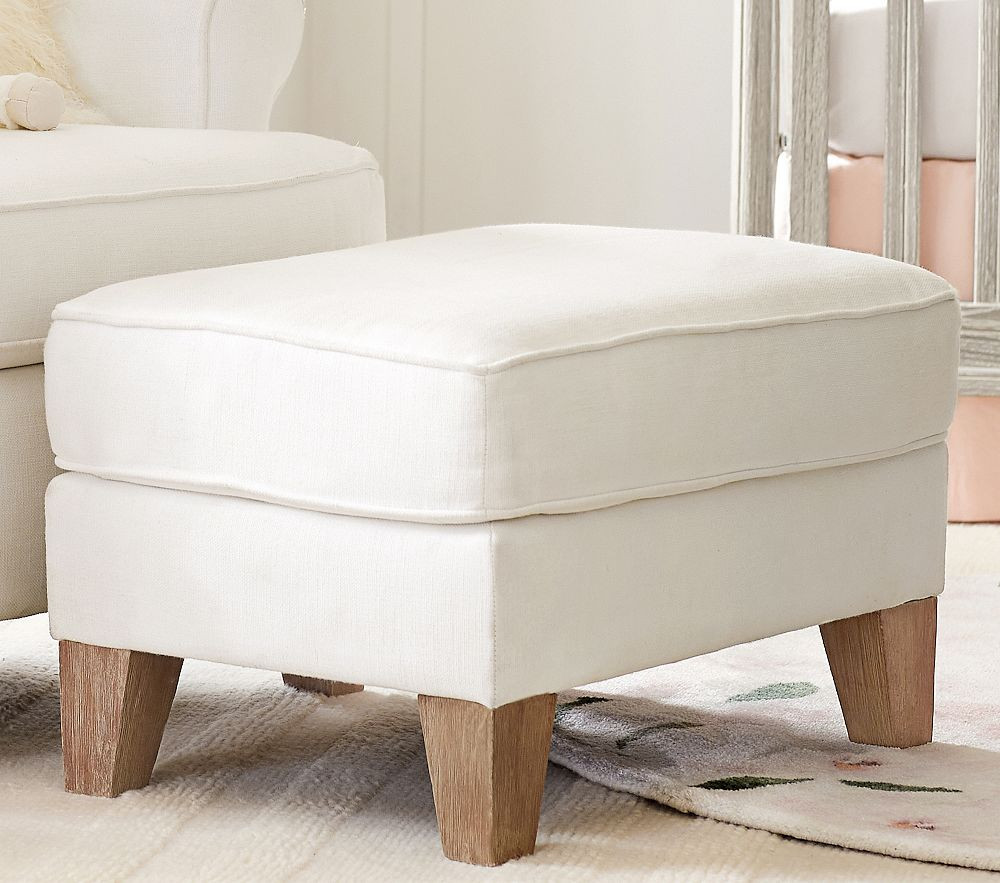 Wingback Upholstered Ottoman | Pottery Barn Kids