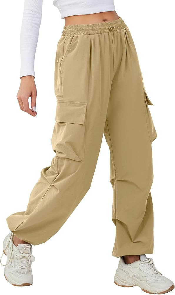 BBX Lephsnt Women's Baggy Cargo Pants with Pocket Adjustable High Waisted Jogger Trouser Relaxed ... | Amazon (US)