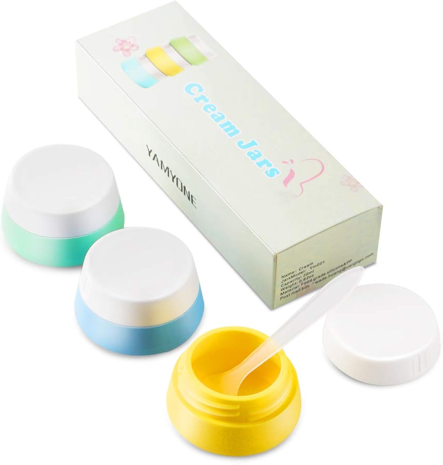 Travel Accessories Bottles Containers Sets, Yamyone Silicone Cream Jars for toiletries, Compact Trav | Amazon (US)