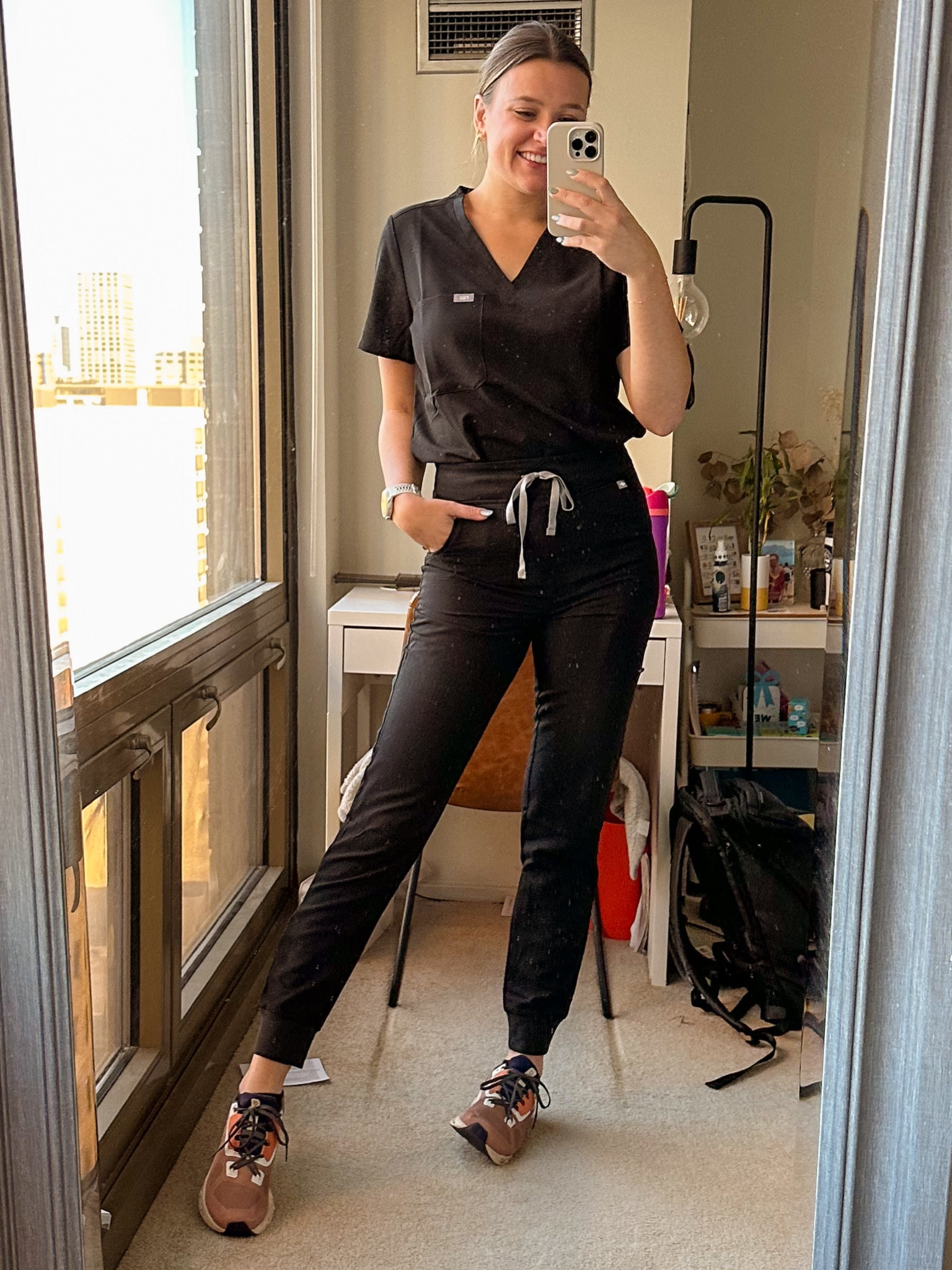 Figs 🙌🏼
Top: medium
Bottoms: small tall (little tight in the thighs but the medium were toooooooo big)

#LTKstyletip #LTKshoecrush #LTKworkwear