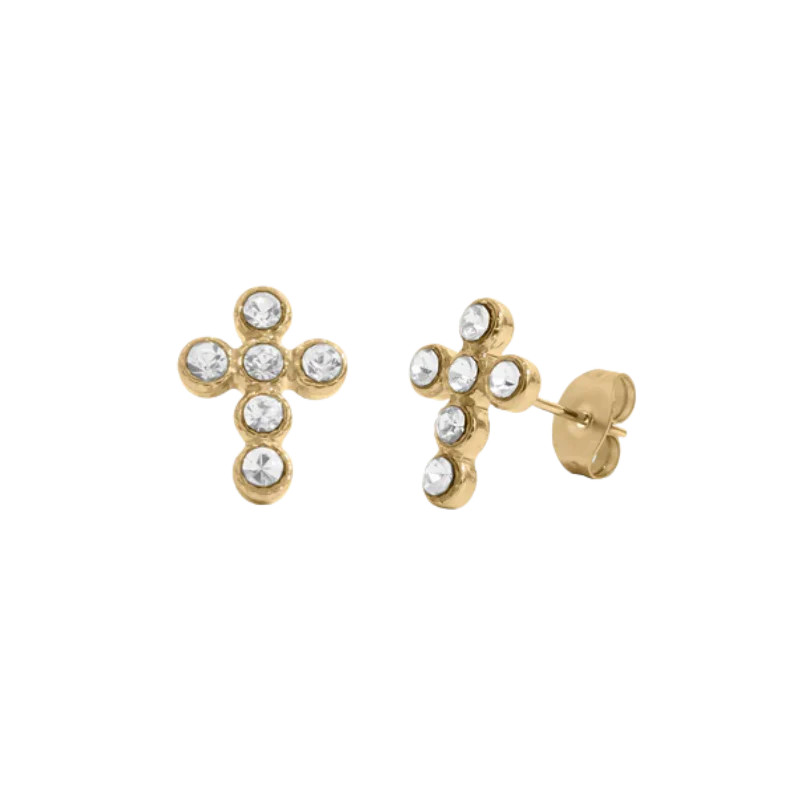 Studded Cross Earrings | Kessler Elliott