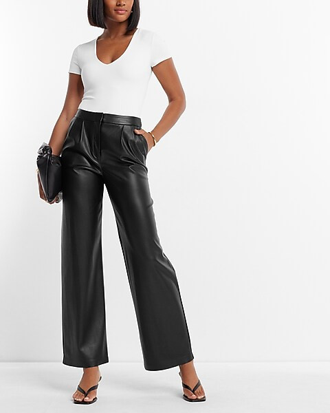 Body Contour Matte V-neck Short Sleeve Thong Bodysuit | Express