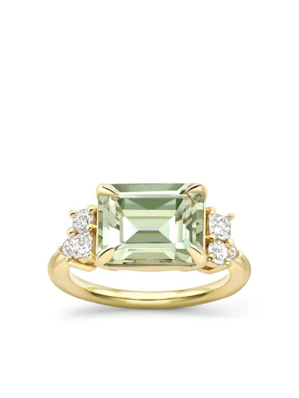 9K yellow gold Claudie amethyst ring | Farfetch Global