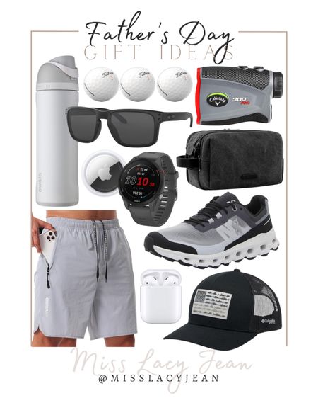 Father’s Day gift ideas include gold balls, rangefinder, sunglasses, water bottle, air tag, Garmin watch, toiletry bag, hat, shorts, AirPods, and on cloud shoes.

Father’s Day, gift ideas, gifts for him, gifts for dad, Father’s Day gift

#LTKshoecrush #LTKmens #LTKGiftGuide
