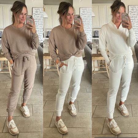 Small in top and bottoms. These Walmart sets remind me so much of Spanx. Very soft, great quality and you can mix and match/ wear on their own. I love them! 
.
#walmartfashion #walmart #casualoutfit #casualstyle #loungesets #loungewear #momstyle #ltkfashion

#LTKfitness #LTKunder50 #LTKsalealert