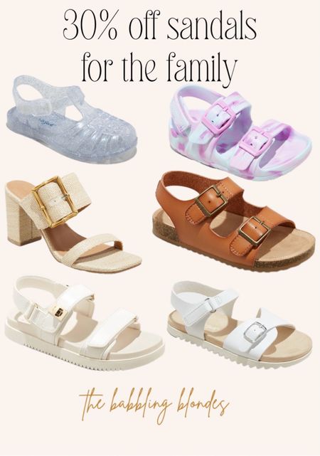30% off sandals for the entire family @target #targetfinds #targetstyle 

#LTKxTarget #LTKsalealert #LTKstyletip