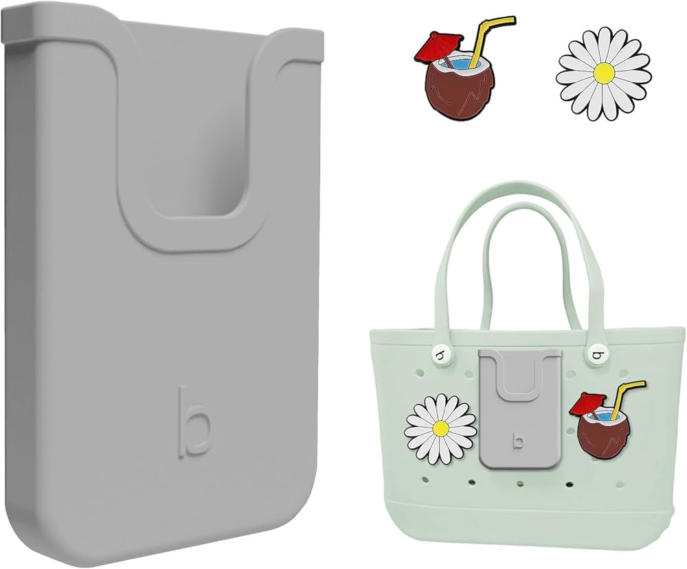 Silicone Phone Holder Compatible with Bogg Bag, Soft Silicone Charm Insert Accessories and Attach... | Amazon (US)