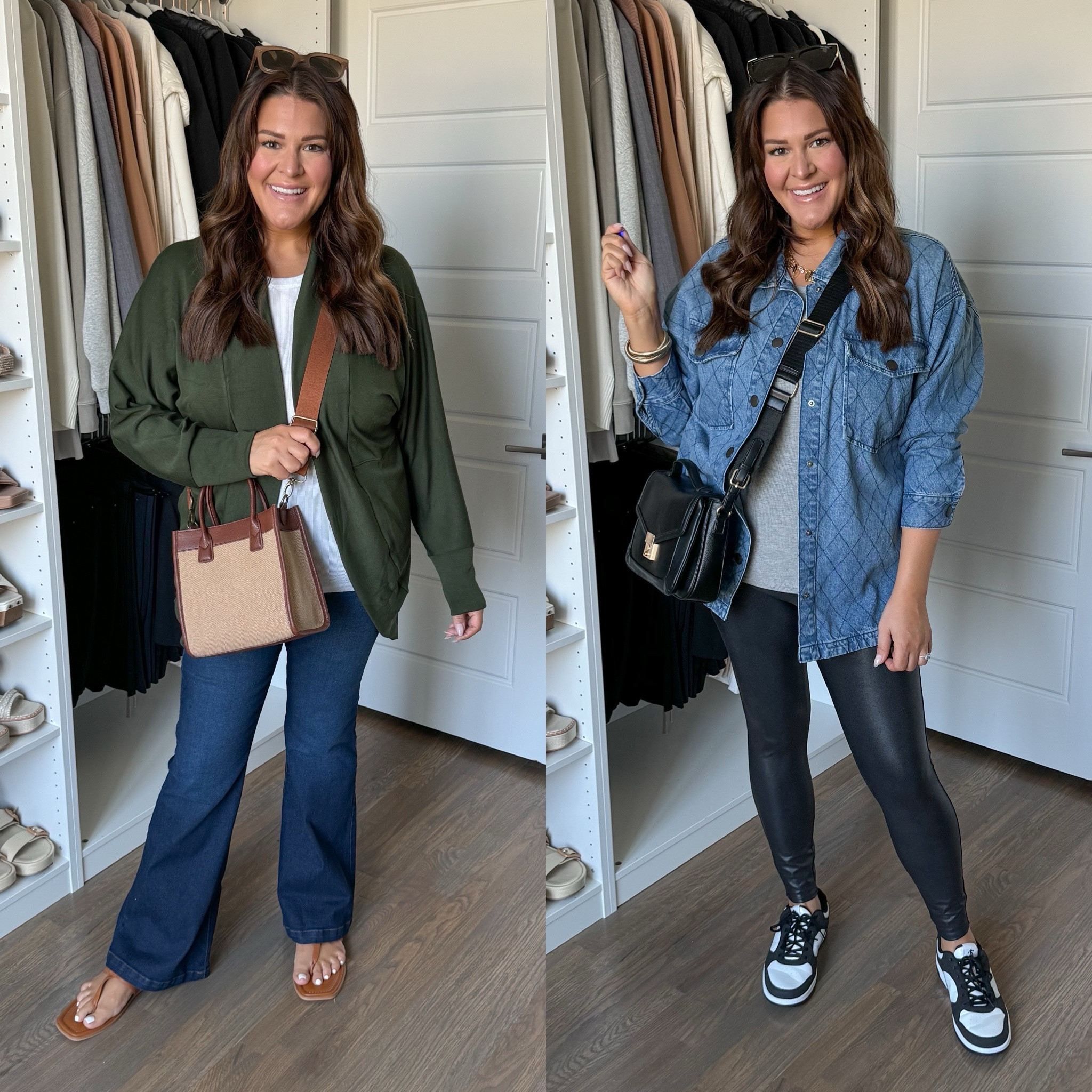 Found the most incredible new fall fashion pieces at @walmart @walmartfashion including this $26 denim jacket, $8 faux leather leggings and $25 flare jeans. 

Jeans: 16
Jacket: XL
Leggings: XL

Follow me @curvestocontour for more midsize XL/Size 14 outfits on @shop.LtK #walmartpartner #walmartfashion

#traveloutfit #midsize #loungewearchic #airportstyle #size14style #elevatedbasics #momsofinstagram #walmartfashion #affordablefashino #casualfashion

midsize fashion, midsize style, mom style, casual fashion, running errands outfit, size 14, casual style, travel outfit, affordable style

#LTKShoeCrush #LTKFindsUnder50 #LTKMidsize