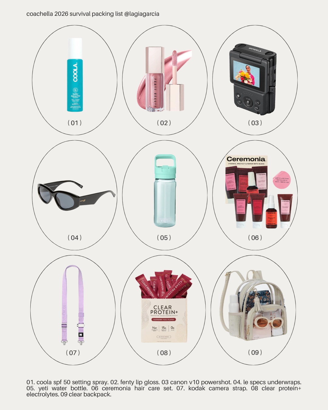 my coachella survival packing list 

 #LTKFestival #LTKSeasonal #LTKTravel