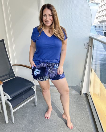 Soma pajamas 

Fit tips: This is the traditional style tee with slimmer and longer hem tts, L // Shorts size down if in-between I prefer comfort of L

#LTKstyletip #LTKSeasonal #LTKcurves