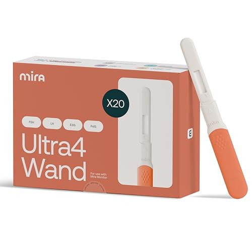 Mira Ultra4 Wands, Track 4 Key Fertility Hormones LH, PdG, E3G, and FSH for Family Planning & Pregnancy, Use at Home with The Mira Fertility Monitor Kit + App, 20 Ovulation Test Strips | Amazon (US)