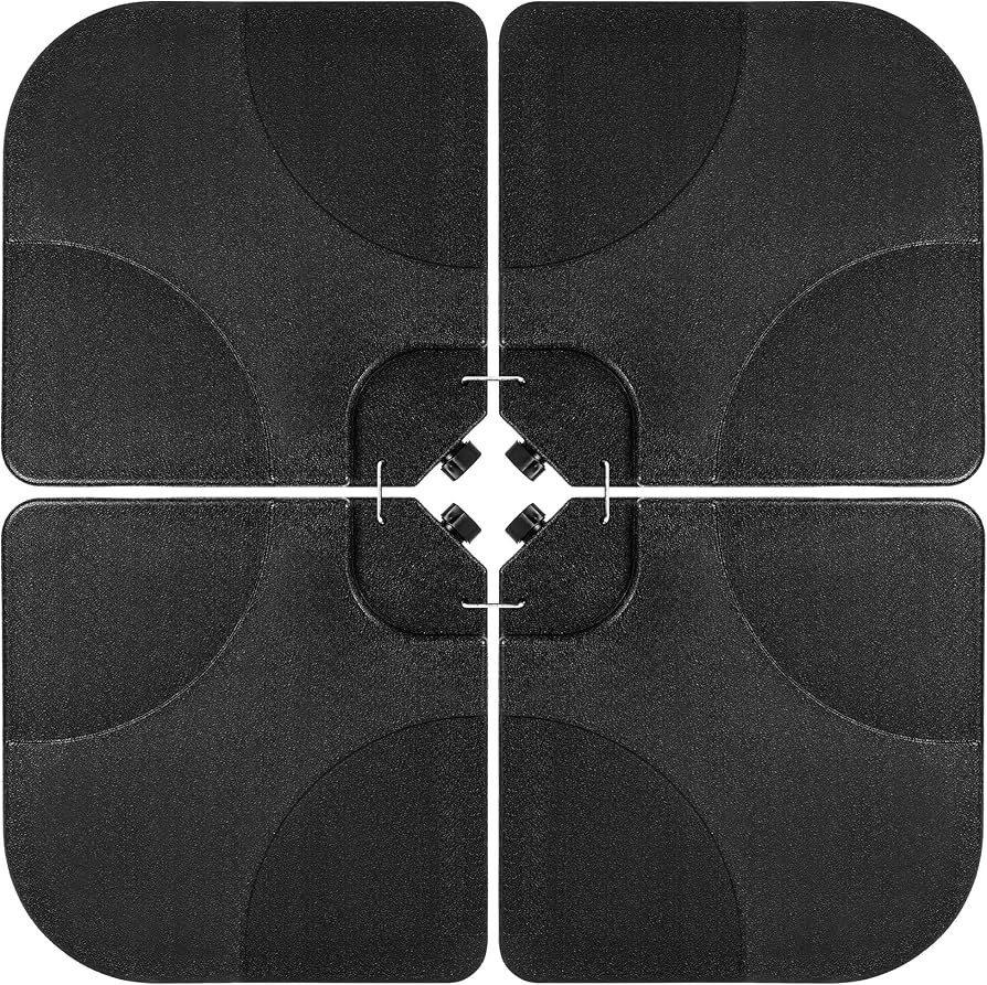 Best Choice Products 4-Piece 155lb Capacity Heavy-Duty Cantilever Offset Patio Umbrella Stand Squ... | Amazon (US)