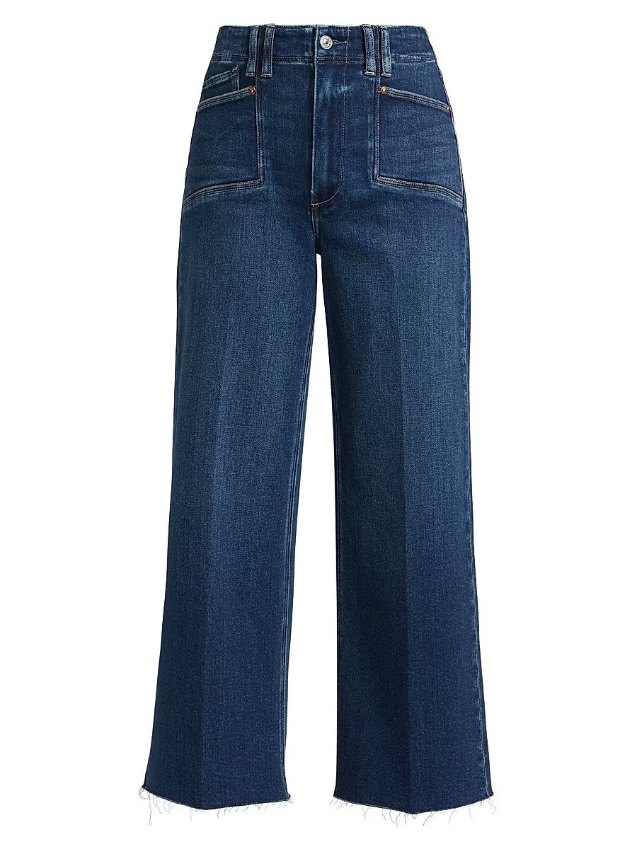 Women's Anessa Crop Wide-Leg Jeans - Amoroso - Size 28 | Saks Fifth Avenue