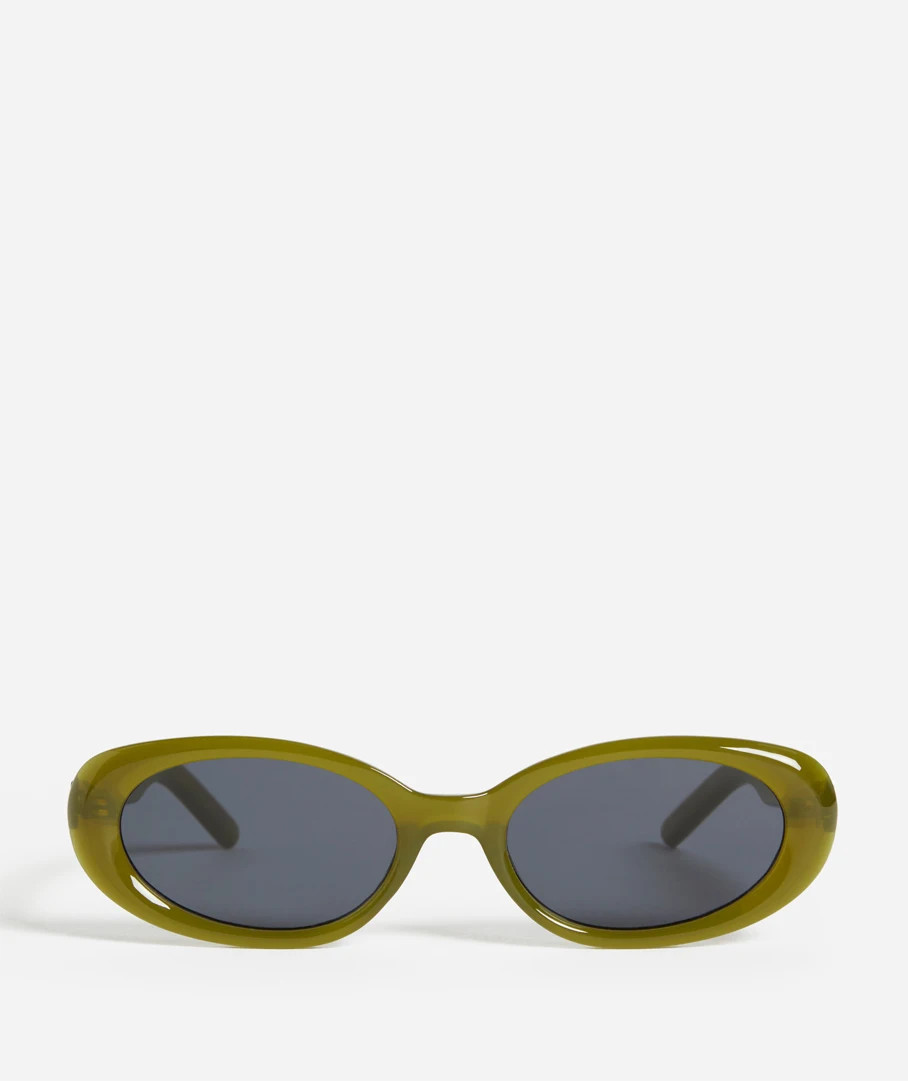 FRANKIE OVAL SUNGLASSES - OLIVE | Sportsgirl