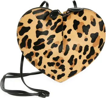 Alaïa Le Coeur Leopard Heart Genuine Calf Hair Crossbody Bag | Nordstrom | Nordstrom