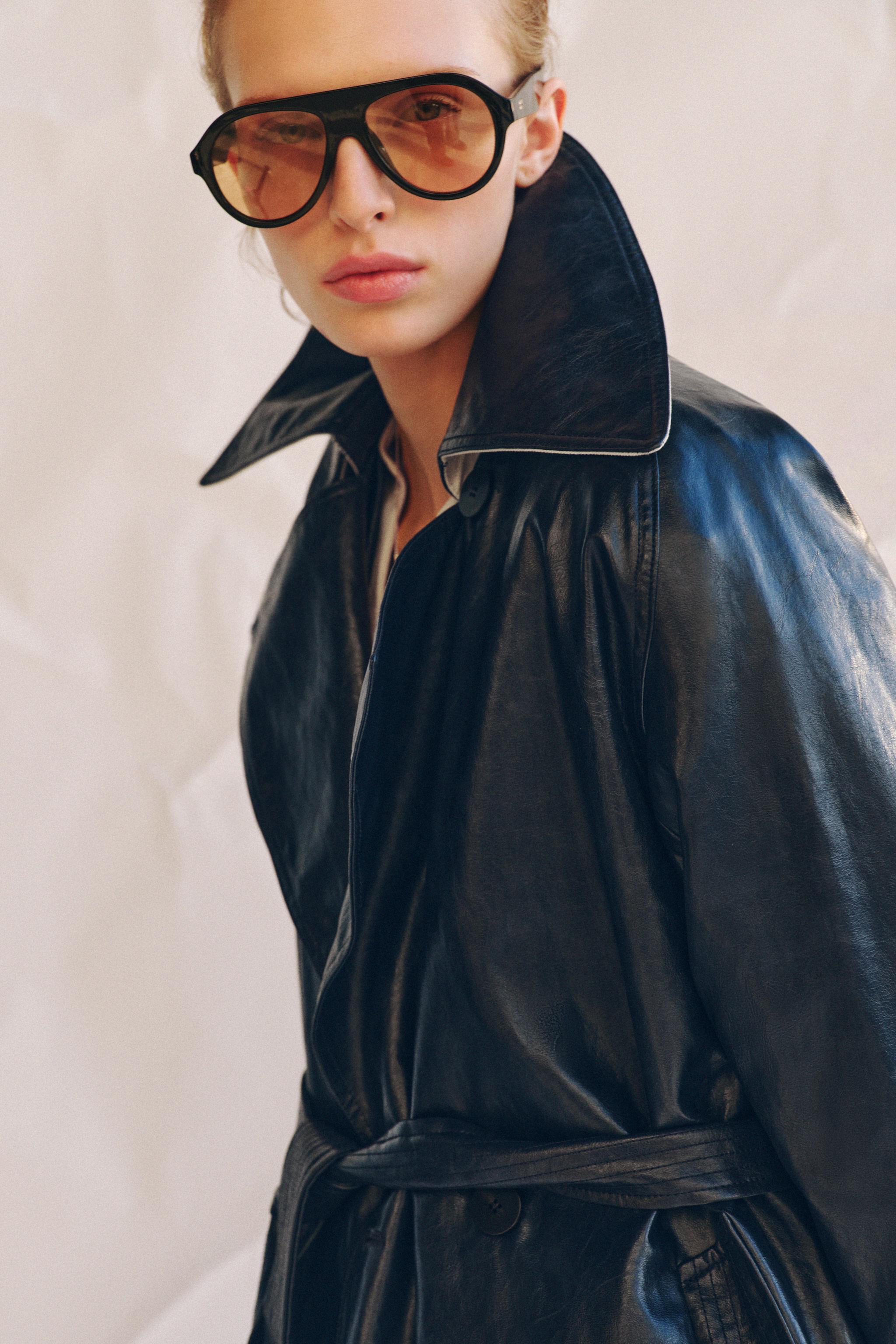 OVERSIZED FAUX LEATHER TRENCH COAT ZW COLLECTION | Zara US