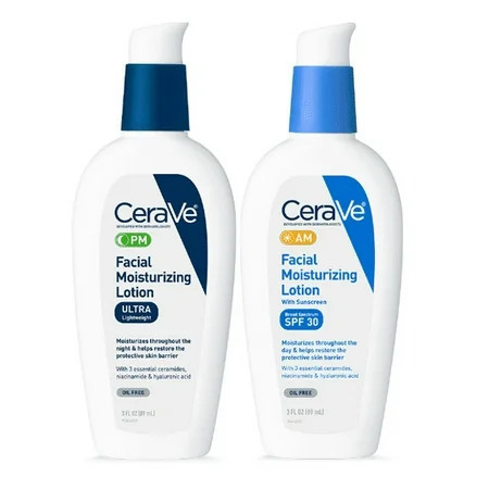 CeraVe PM and AM SPF 30 Facial Moisturizer Value Pack, 3oz each | Walmart (US)