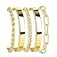 Gokeey Gold Bracelets Set for Women Non Tarnish, Waterproof 14K Gold Plated Sterling Silver Chunk... | Amazon (US)