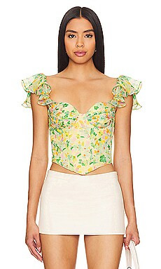 ASTR the Label Corazon Top in Yellow Green Multi from Revolve.com | Revolve Clothing (Global)