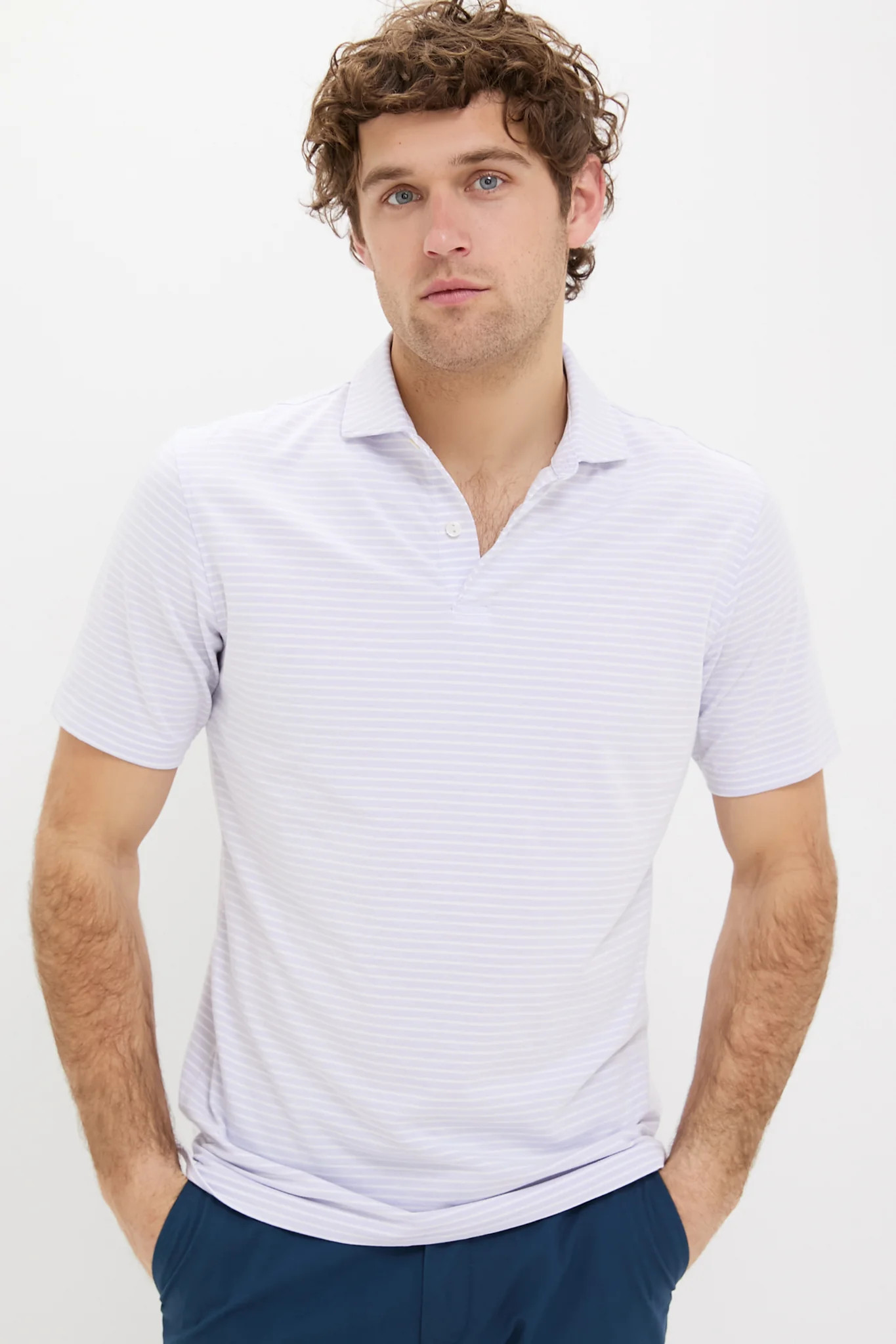 Lavender Moon Albatross Cotton Blend Pique Polo | Tuckernuck (US)