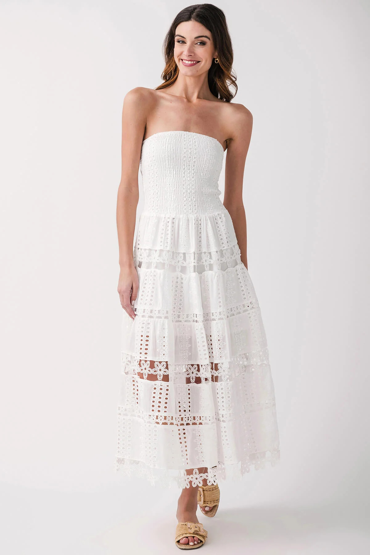 Strut & Bolt Eyelet Lace Tube Dress | Social Threads